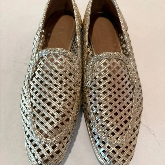Aerosoles Nagle Gold Woven Loafers 10 - Picture 3 of 7